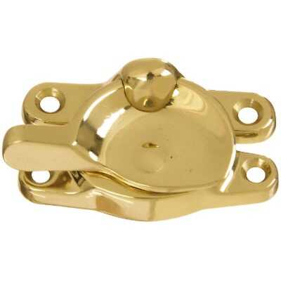 National Double Hung Polished Brass Sash Lock